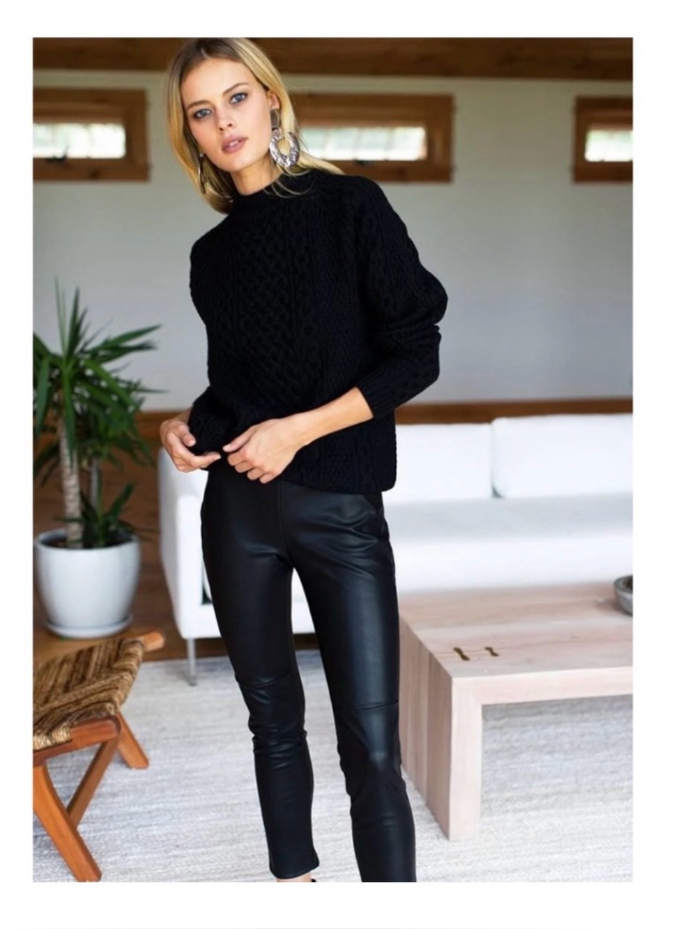 Emerson Fry Vegan Leather Pull-On Pants - Black Size M NWT